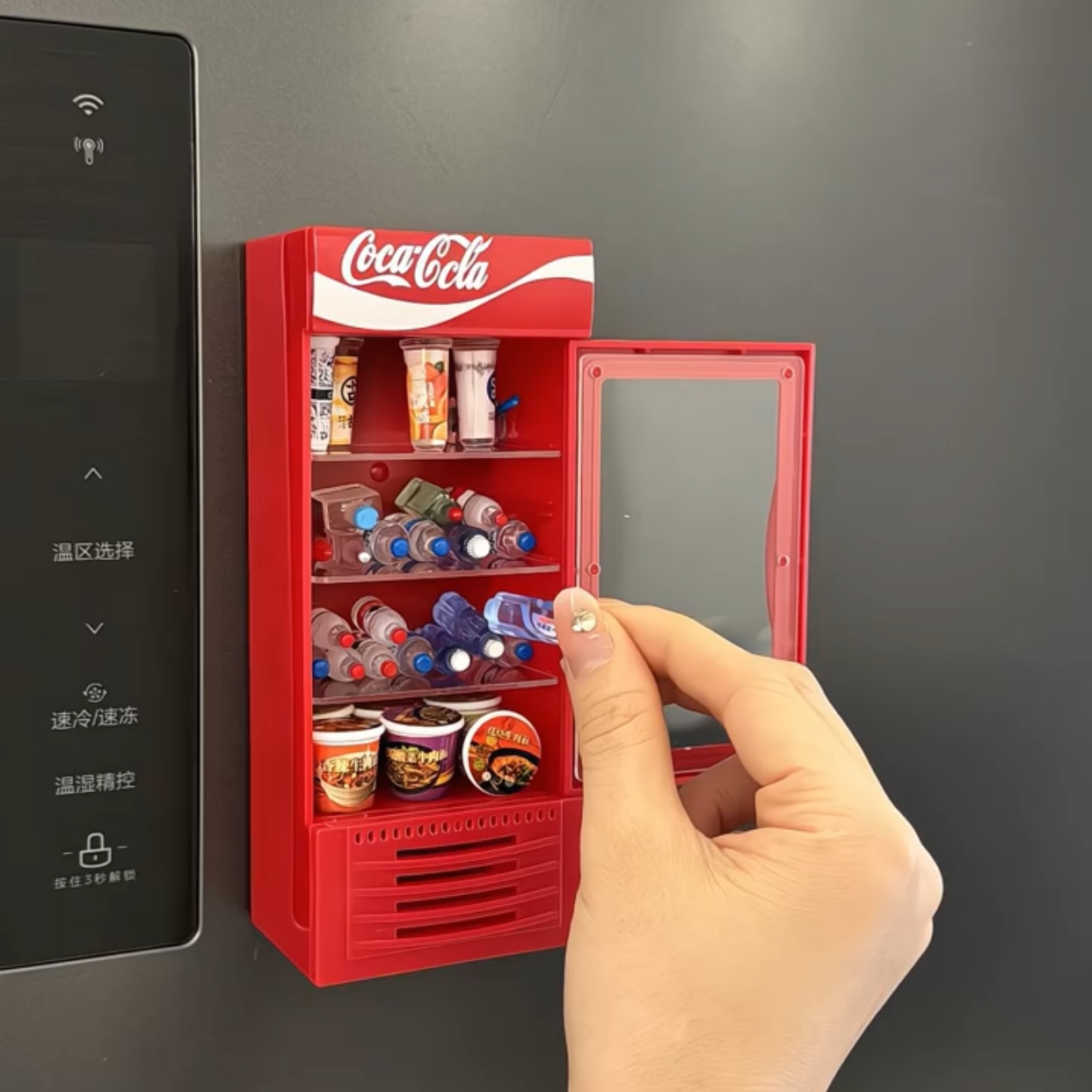 可乐冰柜冰箱贴迷你微缩百世可口饮料贩卖机模型创意家居装饰摆件