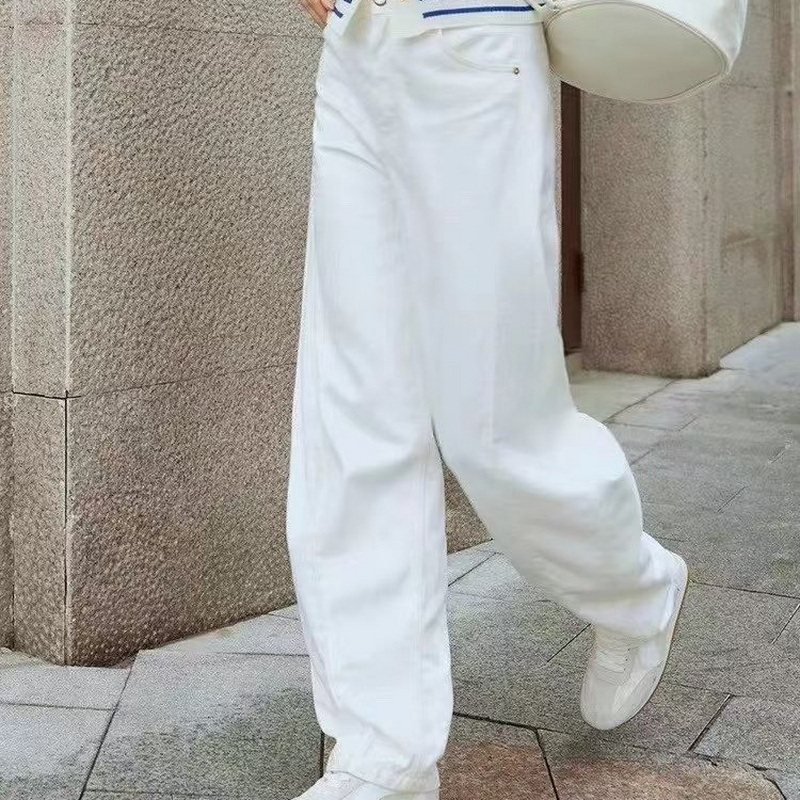 26夏季常规款白色牛仔长裤舒适款