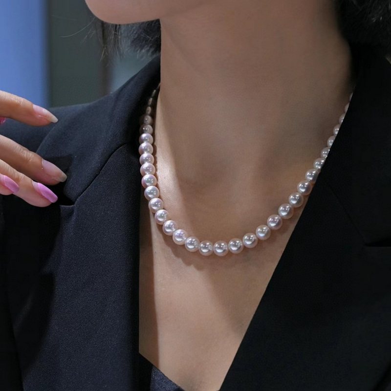 人鱼珠东圆扣女锁骨链项链高级感
