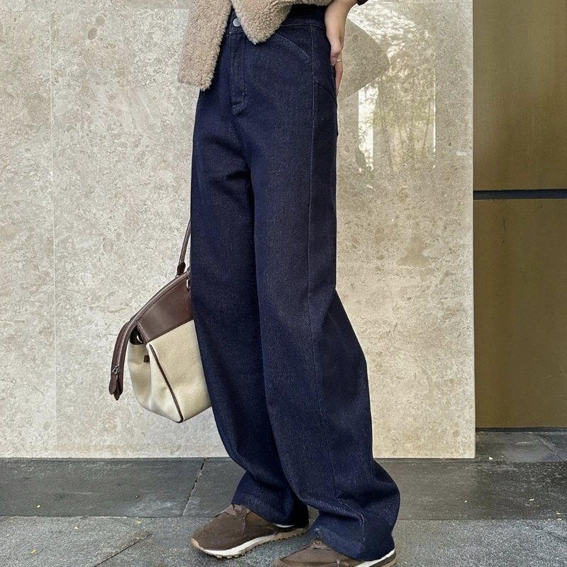 斜角插袋原牛长裤明星同款显高显瘦高腰阔腿裤丹宁原生牛仔裤子12,女装/女士精品,牛仔裤,淘宝优惠券,粉丝福利购,淘宝优惠卷