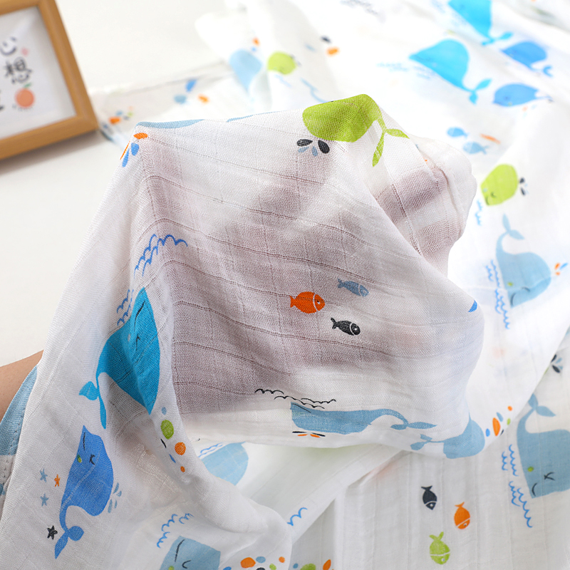 婴儿超薄迷你小浴巾轻薄小尺寸单层纱布包单儿童纱布巾一层长方巾