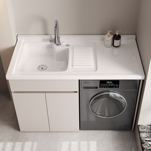 蜂窝铝阳台洗衣机柜组合