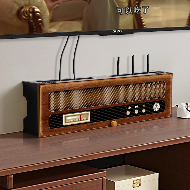 路由器收纳盒电视柜机顶盒放置架