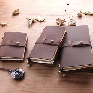 疯马皮手账本 头层牛皮tn旅行者日记本 手工礼品笔记本子