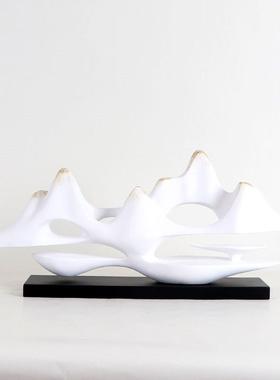 新中式假山摆件禅意样板房客厅居家装饰品玄关电视柜创意现代软装