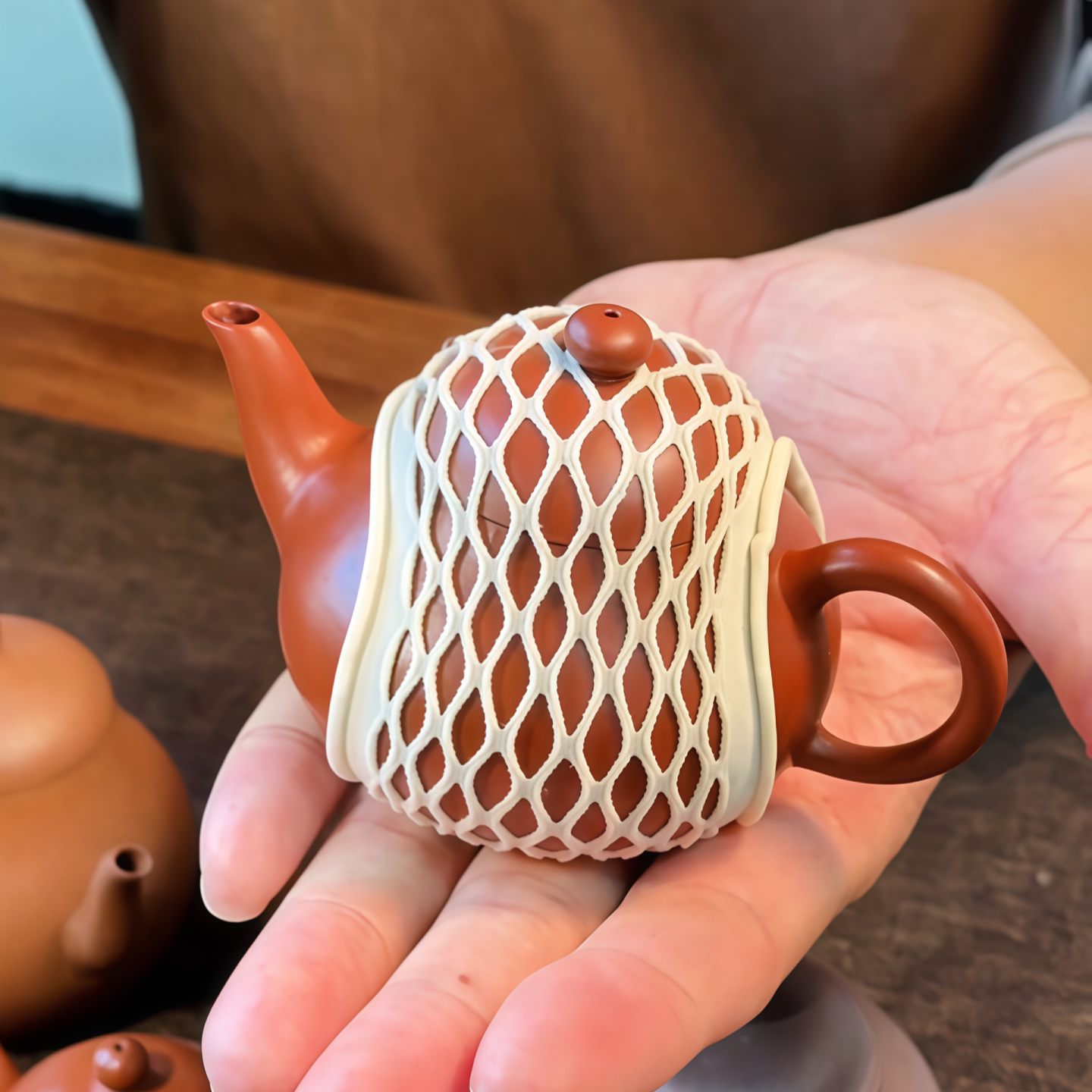 茶壶收纳网兜紫砂壶保护带茶杯茶碗保护套户外旅行防磕碰茶具配件