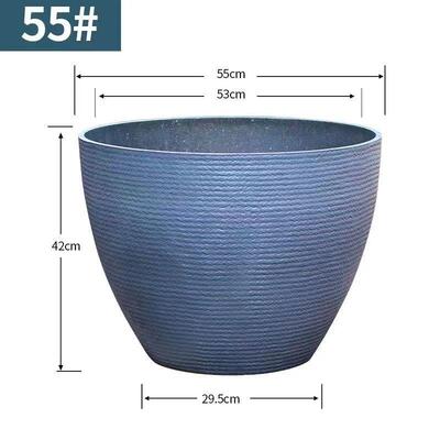 加厚仿水泥特大号花盆塑料树脂养鱼养睡莲绿植荷花盆缸古法生态缸