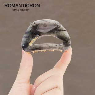 高级感抓夹醋酸金属适合发量少 中号国风小众发夹短发质感新中式