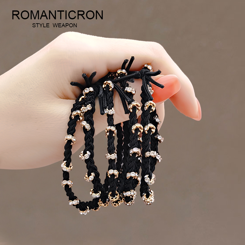 轻奢水钻耐用高级扎头发橡皮筋