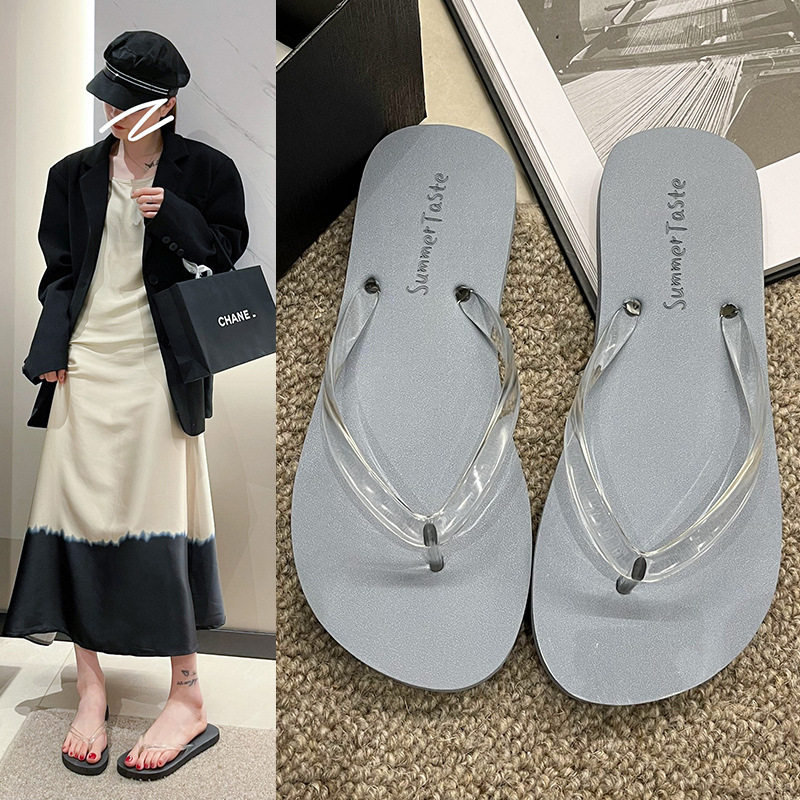 人字拖女夏夹脚个性可爱韩版沙滩海边凉拖鞋时尚外穿学生防滑