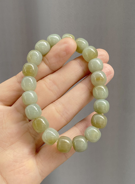 天然和田玉糖青卡老型手串男女款