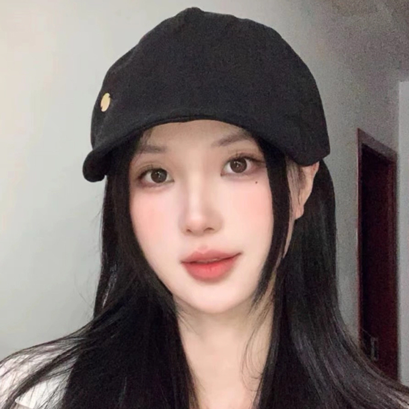 韩版ins风金属标鸭舌帽
