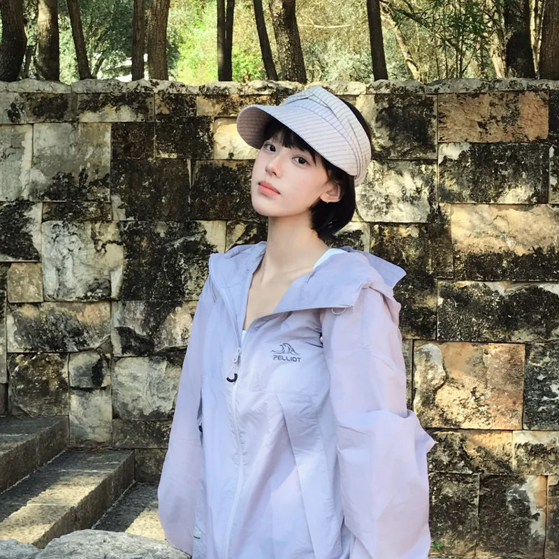 夏季百搭条纹棉麻空顶网球帽大帽檐松紧空顶遮阳帽防晒帽简约百搭图片