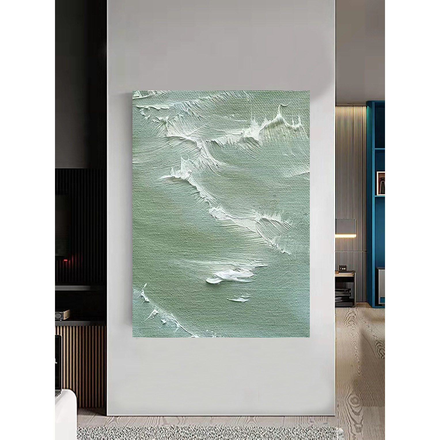 现代简约纯手绘立体油画客厅餐厅抽象壁画玄关入户沙发背景墙挂画