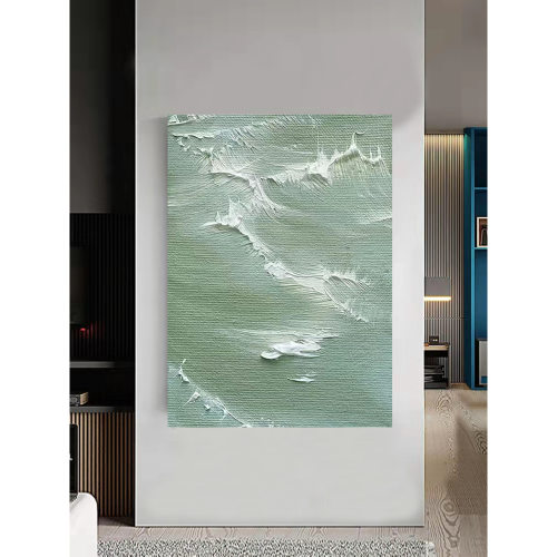 现代简约纯手绘立体油画客厅餐厅抽象壁画玄关入户沙发背景墙挂画