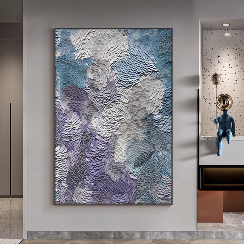 抽象入户玄关创意装饰画立体皮革高端客厅背景墙挂画过道走廊壁画图片