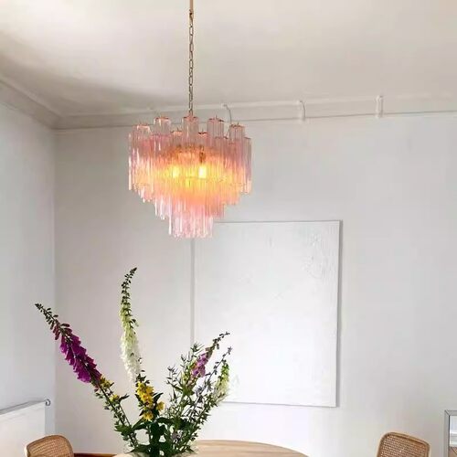 法式中古客厅吊灯彩色艺术轻奢玻璃后现代北欧复古卧室书房餐厅灯
