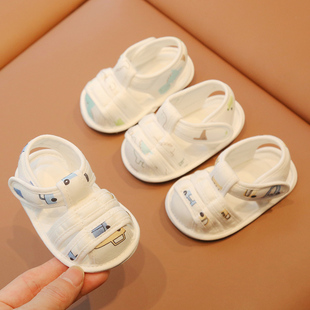 1岁宝宝鞋 婴儿凉鞋 男宝6到12个月婴幼儿凉鞋 步前鞋 夏款 子软底布鞋
