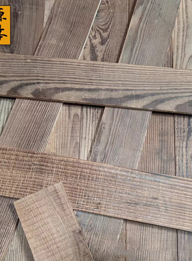 复古老木板旧木板实木地板彩色原木色背景墙松木船木做旧古装饰