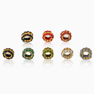 璎珞圈手工线圈diy手绳配饰配件材料转运珠7mm 璎珞结5个平结圈