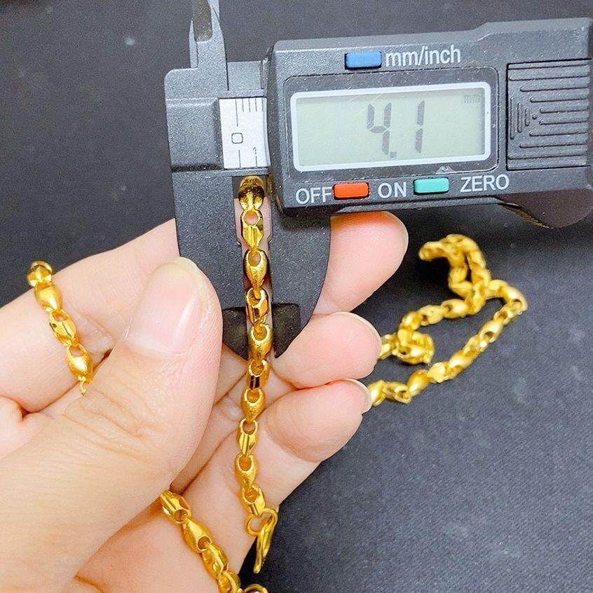 沙金仿真新款项链精工男女男士瓜子链麻花麦穗久不掉色