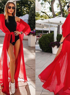 2020 Brazilian Summer Women Sexy Beach Dress Tunic Lace Mesh