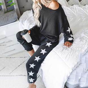2021 Spring Lounge Wear Women pj set Loose Pajamas Set Long