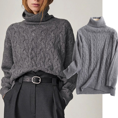 Withered Winter Sweaters Women England Style Fashion Turtlen