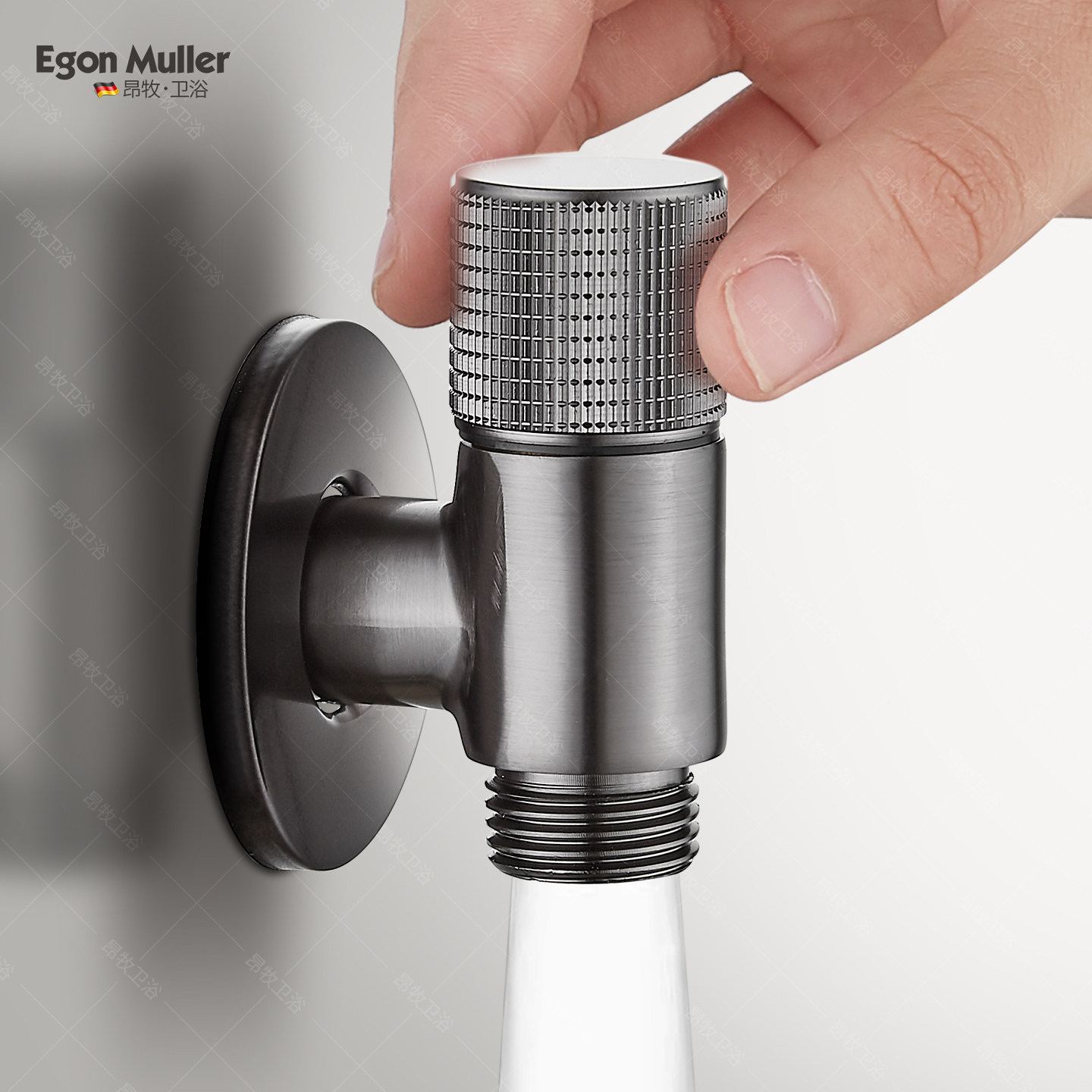 昂牧全铜三角阀洗衣机水龙头