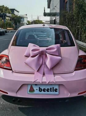 汽车蝴蝶结装饰贴饰品机车外玩偶车载挂件摆件车尾女生后备箱车