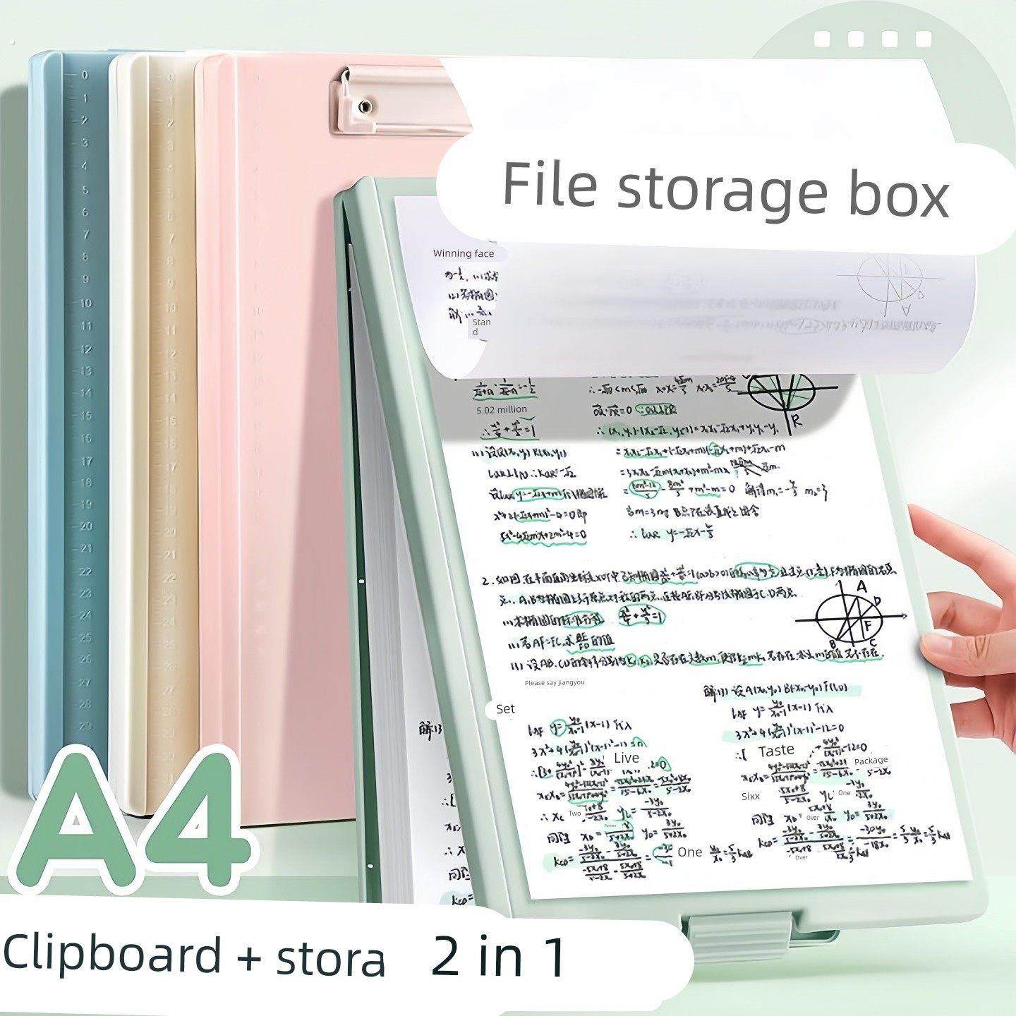 A4文件夹收纳盒板夹学生专用试卷收纳整理神器大容量写字板垫板,文具电教/文化用品/商务用品,文件夹/试卷夹,淘宝优惠券,粉丝福利购,淘宝优惠卷