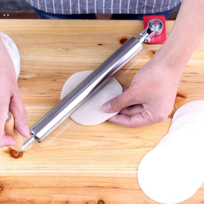 不锈钢手动擀皮宝超省力擀水饺皮神器手工压面器大小擀皮宝擀面棍