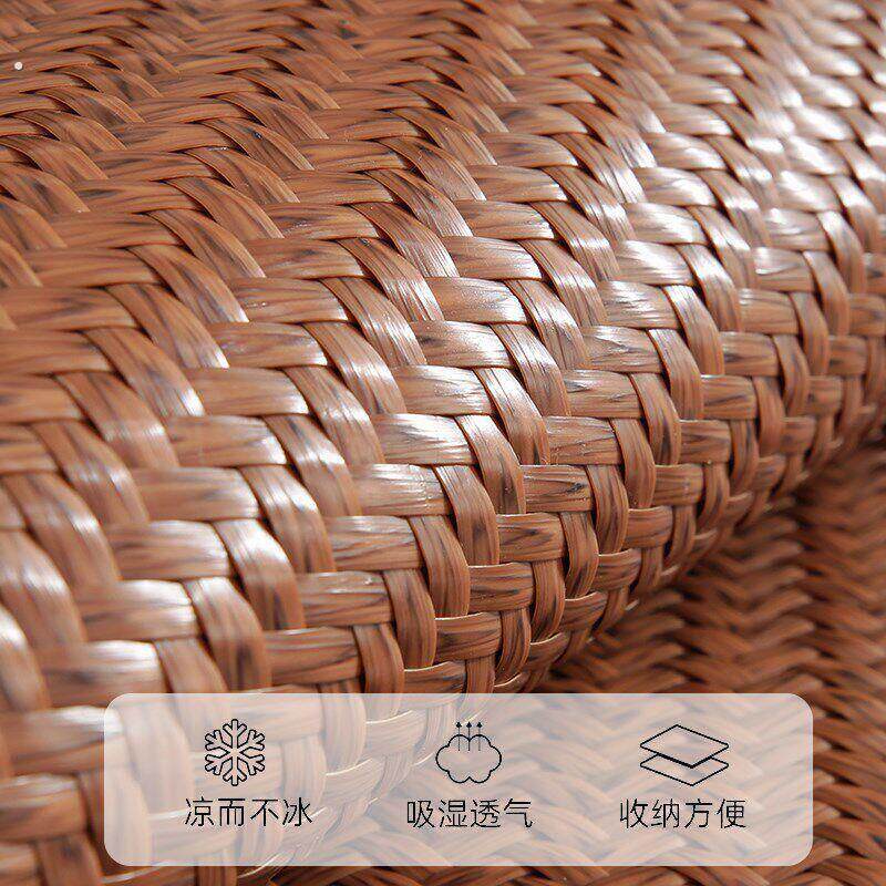 夏季波昂凉席坐垫靠背一体休闲椅垫夏天办公室久坐电脑椅子垫套