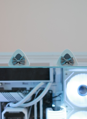 白灰蝴蝶结铃铛桌面摆件高颜值