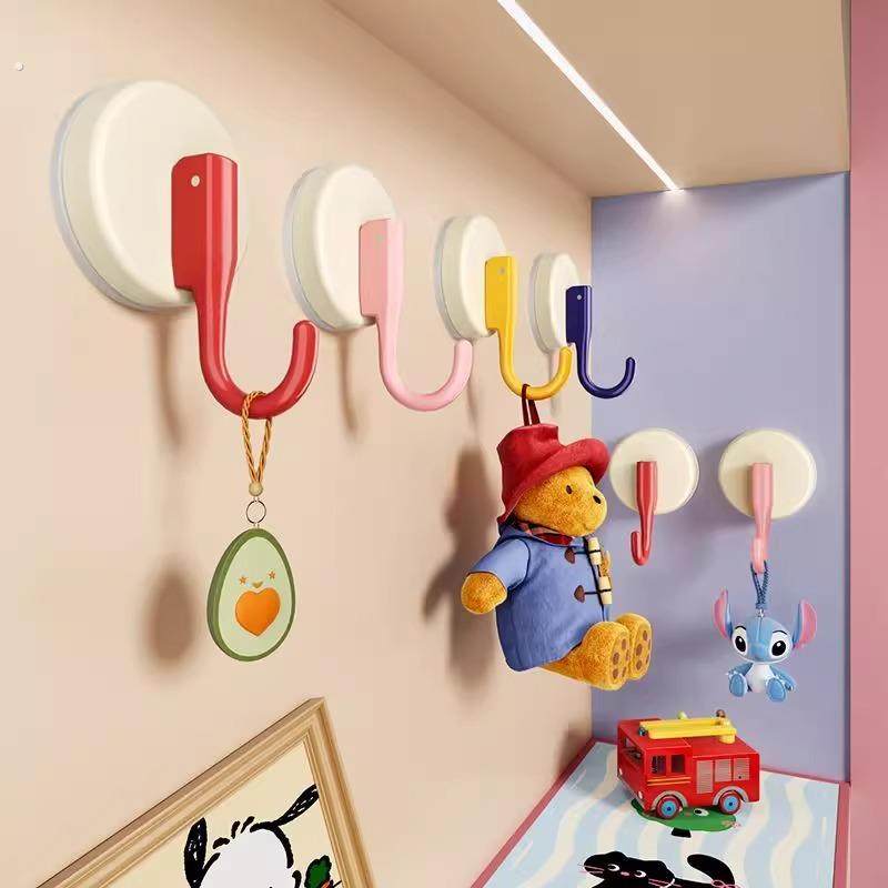 吸盘挂钩强力承重入户玄关门后创意粘钩免打孔门口挂钥匙衣帽神器