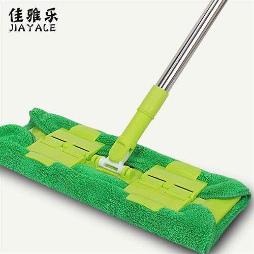 佳雅乐平板拖把 静电夹固式平拖 木地板地拖 尘推夹毛巾拖把墩布
