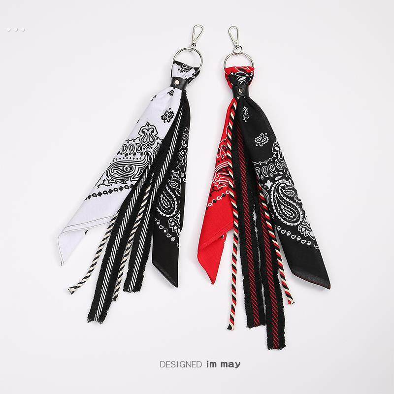 腰果花方巾潮牌街头裤巾hiphop裤炼腰巾嘻哈飘带挂裤子挂饰男女