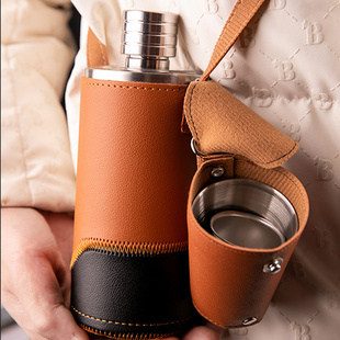 高档304不锈钢酒壶便携式家用装酒户外1斤二斤白酒空酒瓶随身定制