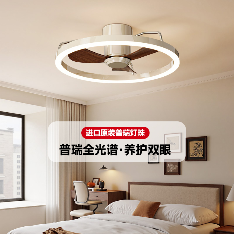 中古风复古餐厅吊扇灯新款美式包豪斯静音工业风大风力卧室风扇灯