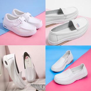 气垫久站不累脚厚底专业医院护士专用鞋 妮狒狒白色护士鞋 秋冬季