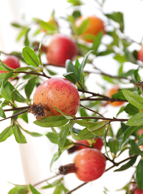 兰桂坊仿真石榴假花果子家居新年装饰花艺软装仿真花摆件