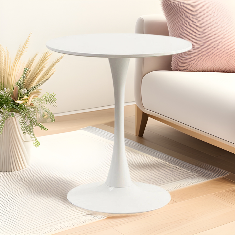 餐桌美甲店等位桌子阳台郁金香边几小圆桌饭桌茶几小户型圆形桌