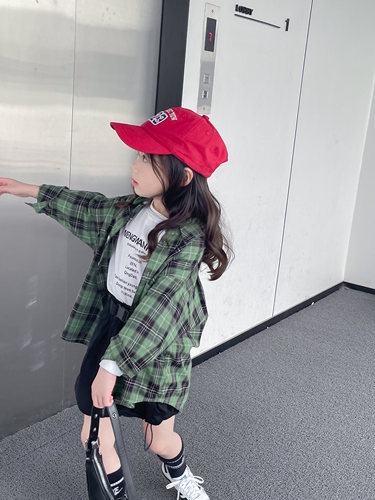 NONOCHILD纯棉休闲格子春夏衬衫