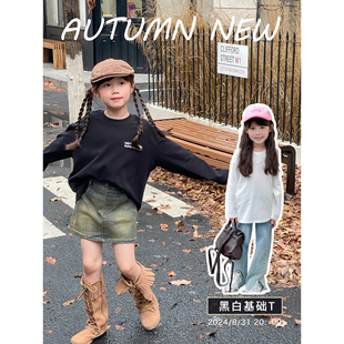 T恤 秋冬女童印花字母长袖 百搭休闲打底衣 CHILD NONO