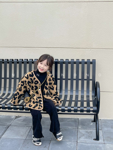 NONOCHILD女童秋冬豹纹外套