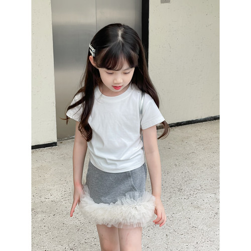 拼接花边短裙NONOCHILD