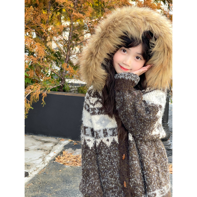 费尔岛慵懒风针织外套