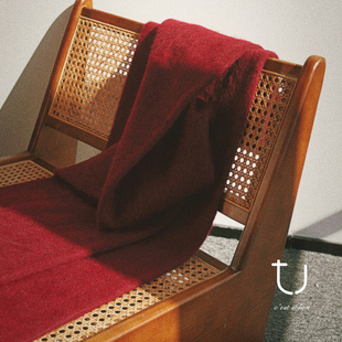 百搭披肩 新款 TU女装 牦牛绒拉绒重工加厚围巾25年冬季