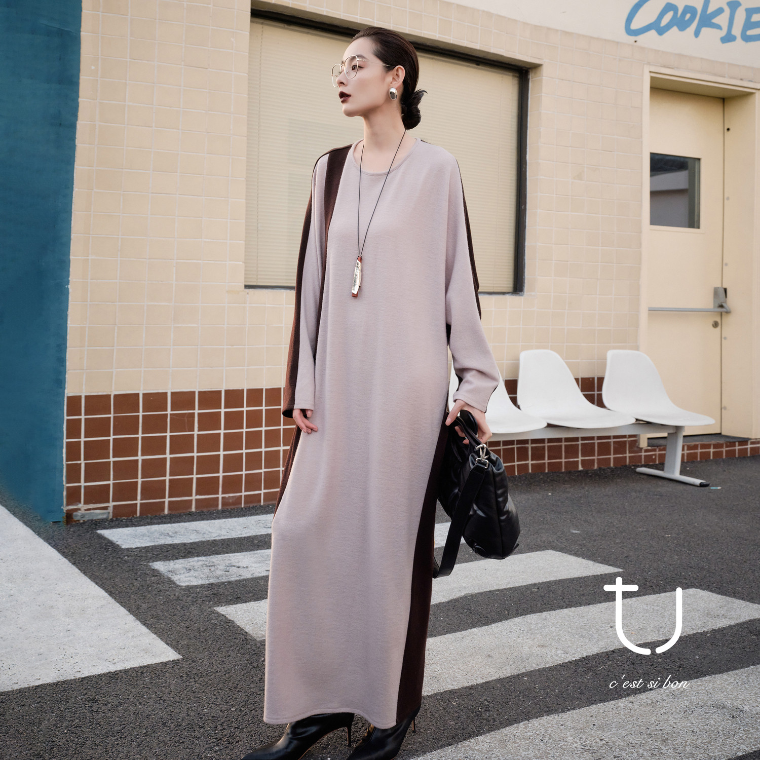 TU女装 维拉漫调 针织羊毛圆领连衣裙26春季新款阔版纸片人长裙子,女装/女士精品,连衣裙,淘宝优惠券,粉丝福利购,淘宝优惠卷