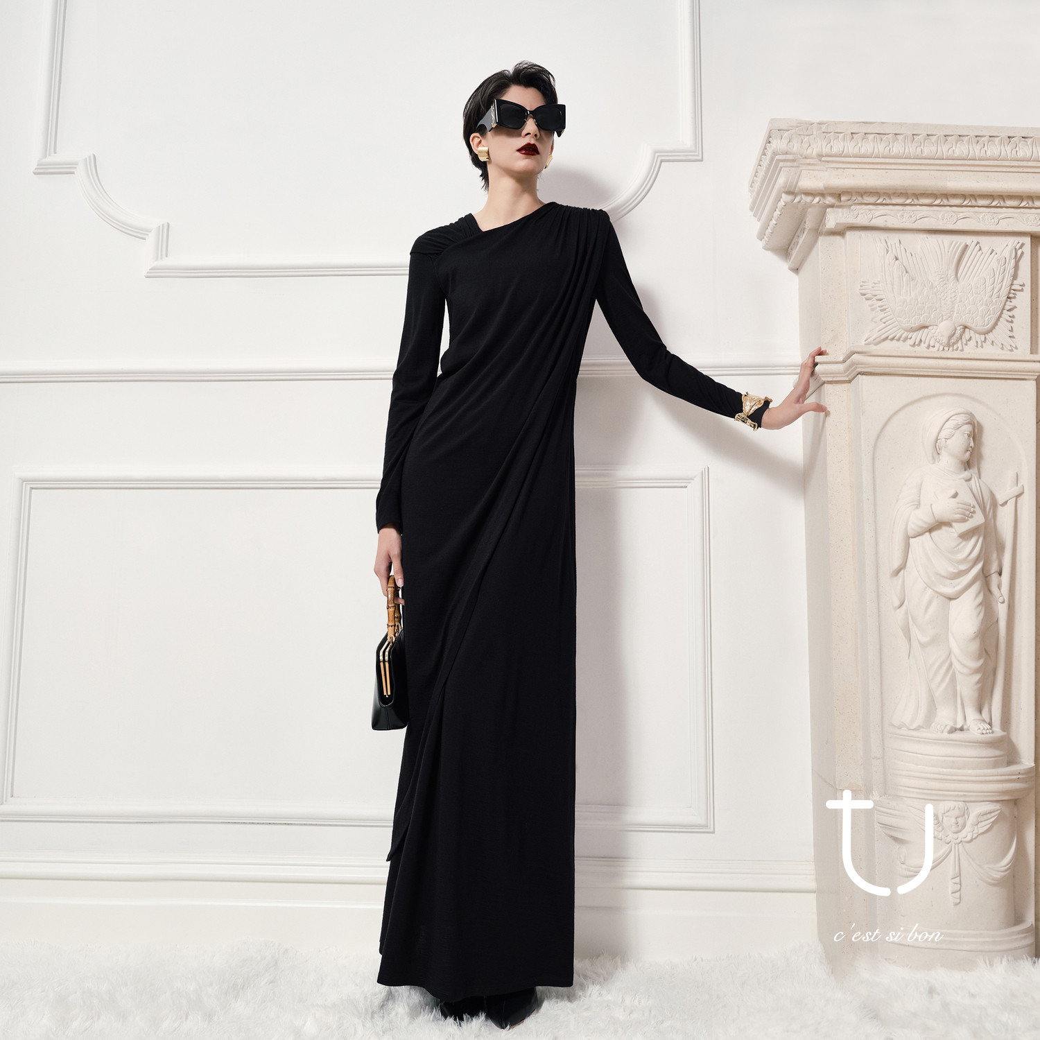 TU女装 星褶凝光 针织羊毛褶皱连衣裙26年春新款静奢中长打底裙子,女装/女士精品,连衣裙,淘宝优惠券,粉丝福利购,淘宝优惠卷